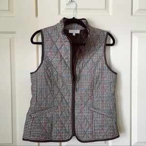 LAST CHANCE ✨Talbots plaid quilted vest
